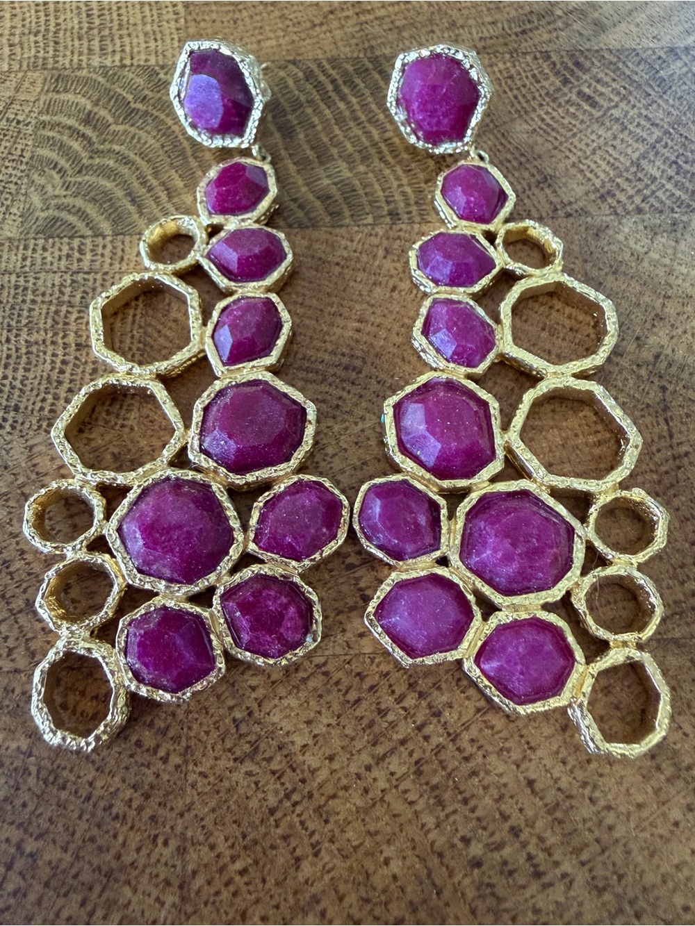 Isharya Honeycomb Gold Plated Earrings